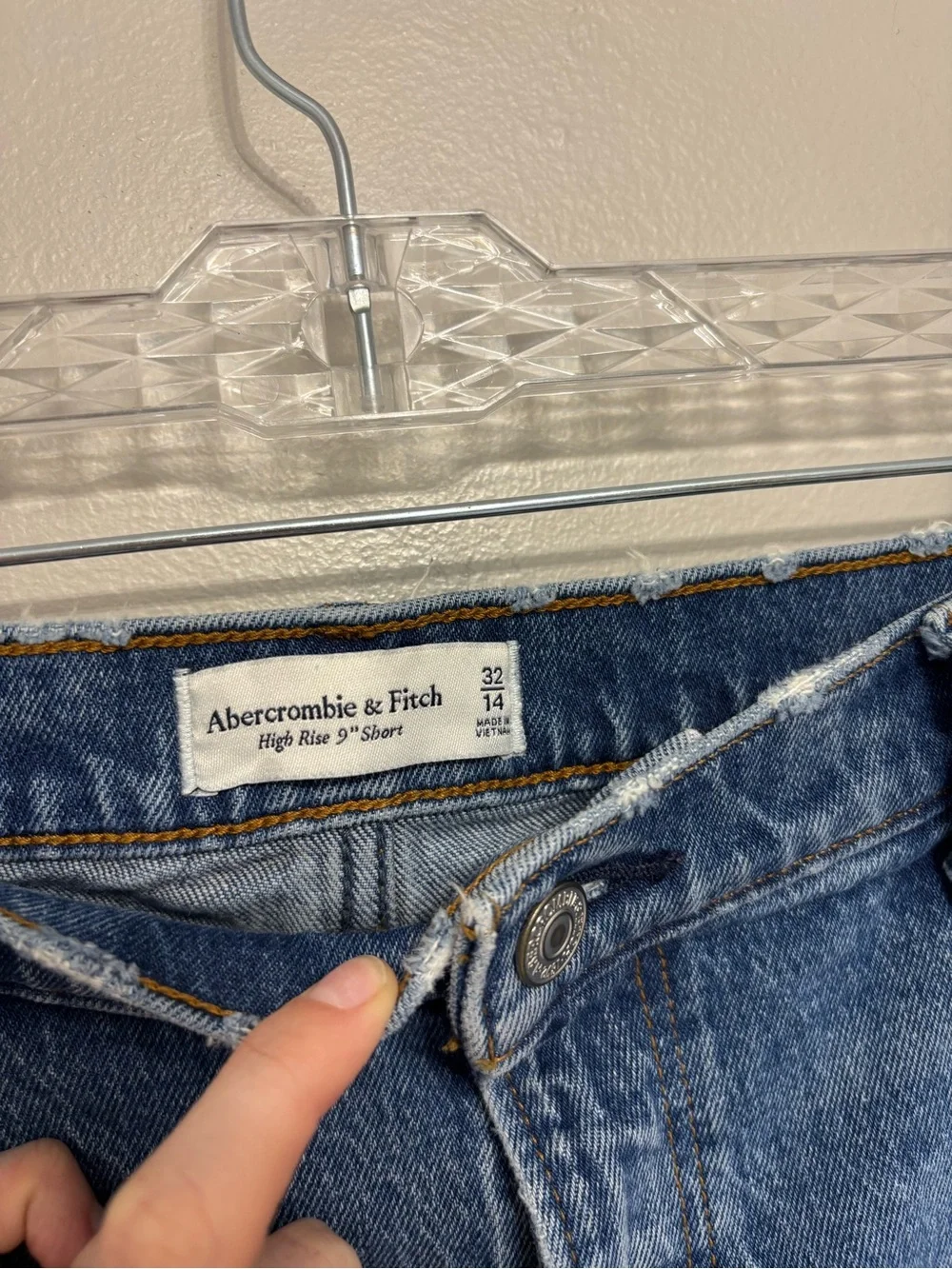 Abercrombie Women’s High Rise 9” Denim Cutoff Shorts - Size 32/14